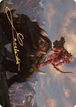 Meria's Outrider Art Card - Gold Stamped Signature