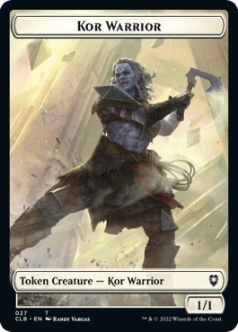 Kor Warrior // Treasure Double-Sided Token