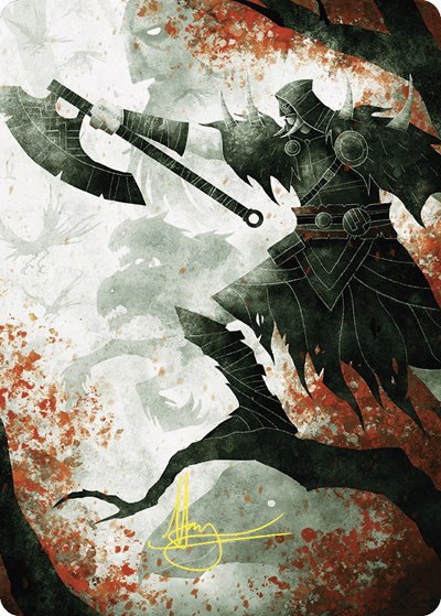Garruk's Uprising Art Card - Gold Stamped Signature