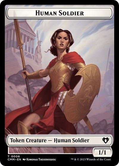 Human Soldier // Dwarf Berserker Double-Sided Token - Foil