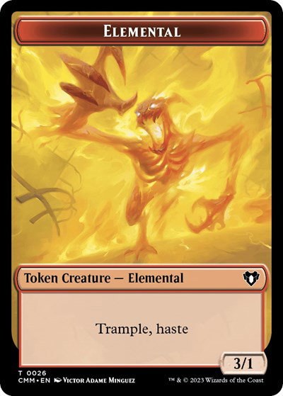 Elemental (0026) // Cat (0030) Double-Sided Token