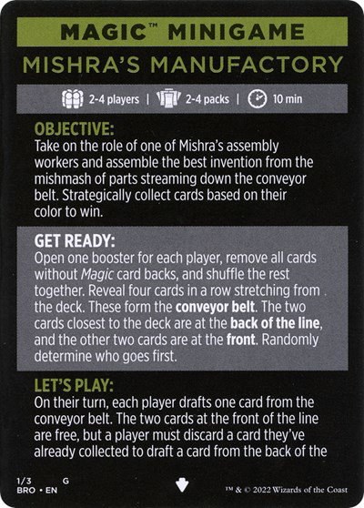 Magic Minigame: Mishra's Manufactory - Normal Magic Minigame Mishra S