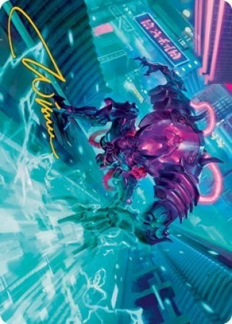 Surgehacker Mech Art Card - Gold Stamped Signature