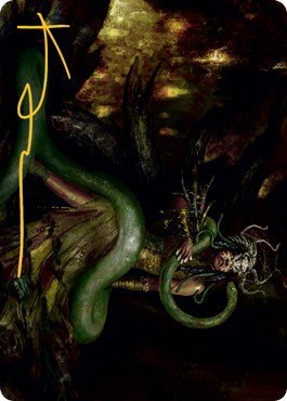 Saryth, the Viper's Fang Art Card - Gold Stamped Signature