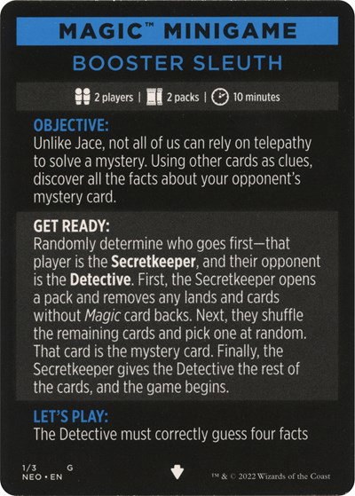 Magic Minigame: Booster Sleuth - Normal Magic Minigame Booster 