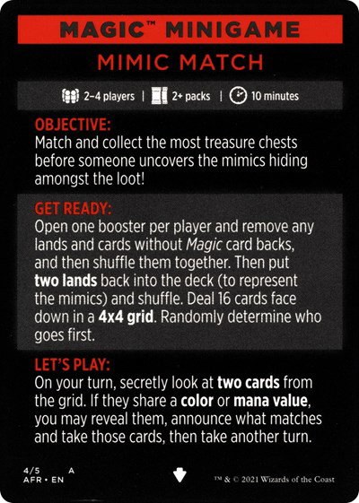 Magic Minigame: Mimic Match - Normal Magic Minigame Mimic Ma