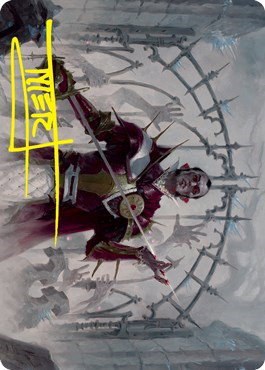 Cemetery Gatekeeper Art Card - Gold Stamped Signature