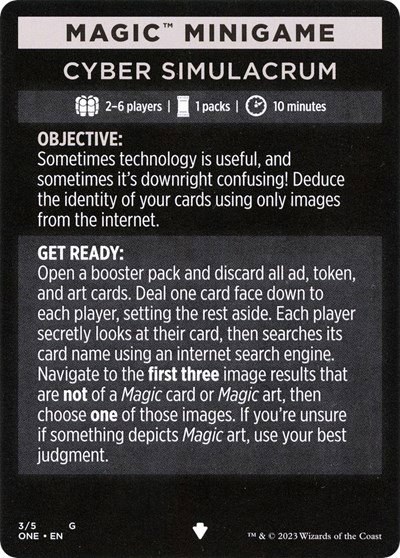 Magic Minigame: Cyber Simulacrum - Normal Magic Minigame Cyber Si