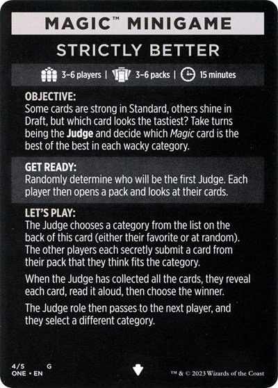 Magic Minigame: Strictly Better - Normal Magic Minigame Strictly