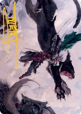 Drizzt Do'Urden Art Card - Gold Stamped Signature
