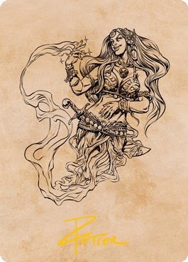 Djinni Windseer (Showcase) Art Card - Gold Stamped Signature