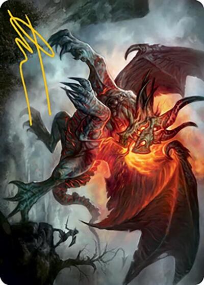 Piru, the Volatile Art Card - Gold Stamped Signature