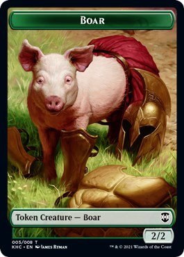 Boar // Spirit Double-Sided Token - Normal Boar Spirit Double Side