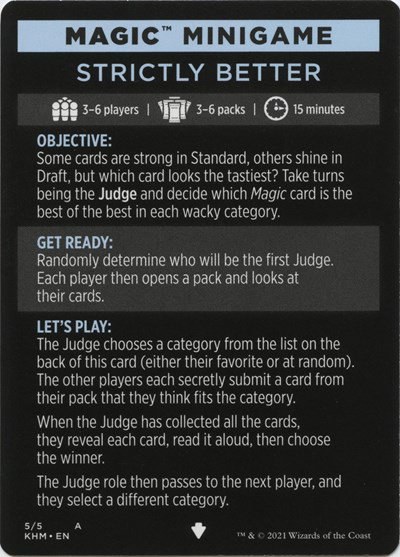 Magic Minigame: Strictly Better - Normal Magic Minigame Strictly