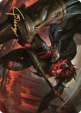 Karlach, Fury of Avernus Art Card - Gold Stamped Signature