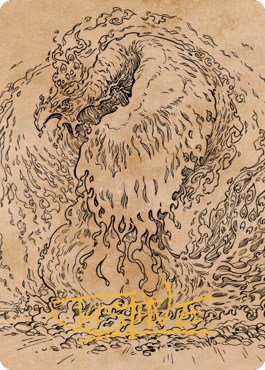 Nemesis Phoenix Art Card - Gold Stamped Signature