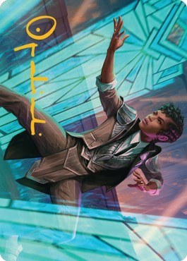 Dapper Shieldmate Art Card - Gold Stamped Signature