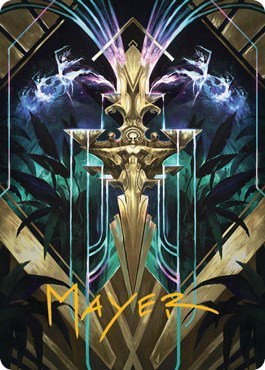 Halo Fountain Art Card - Gold Stamped Signature