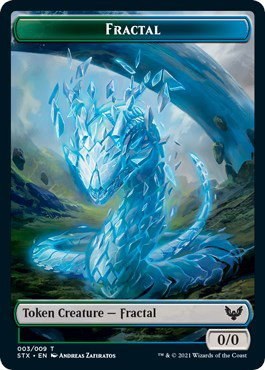 Fractal (3) // Pest (5) Double-sided Token - Foil
