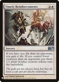 Timely Reinforcements - Normal Timely Reinforcements