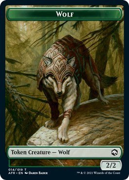 Wolf (014) // Clue (016) Double-Sided Token