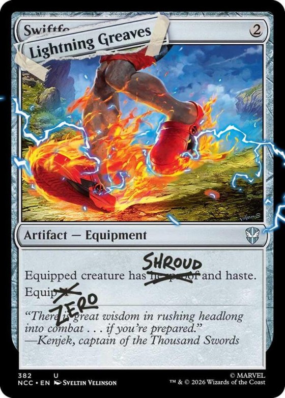 Lightning Greaves - Foil Lightning Greaves