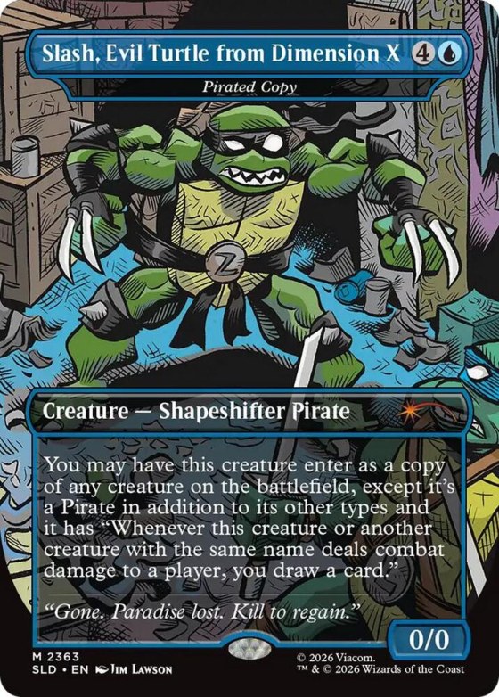 Slash, Evil Turtle from Dimension X - Pirated Copy - Foil