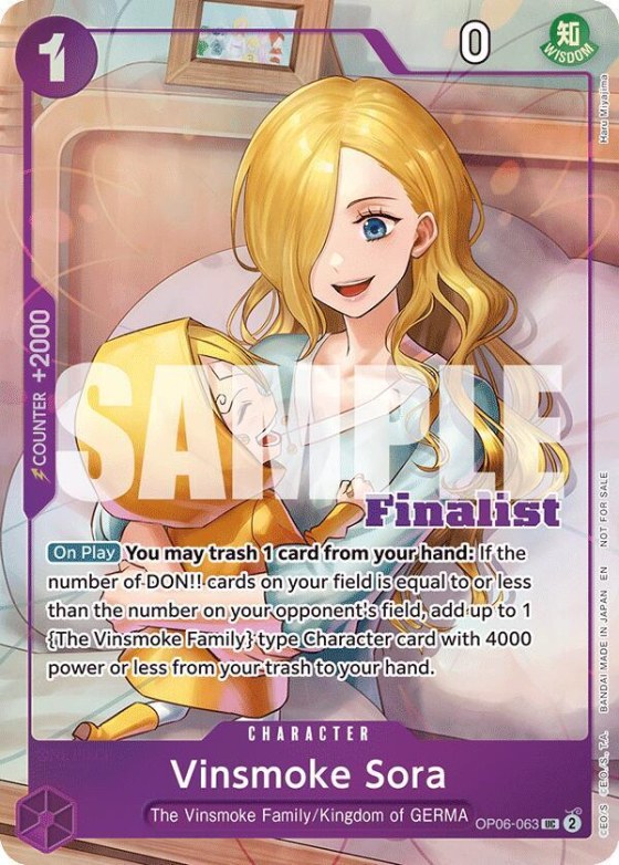 Vinsmoke Sora - Cs 25 26 Finalist Card Set 2