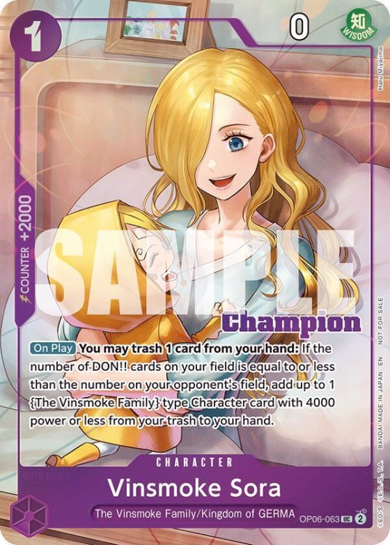 Vinsmoke Sora - Cs 25 26 Winner Card Set 2