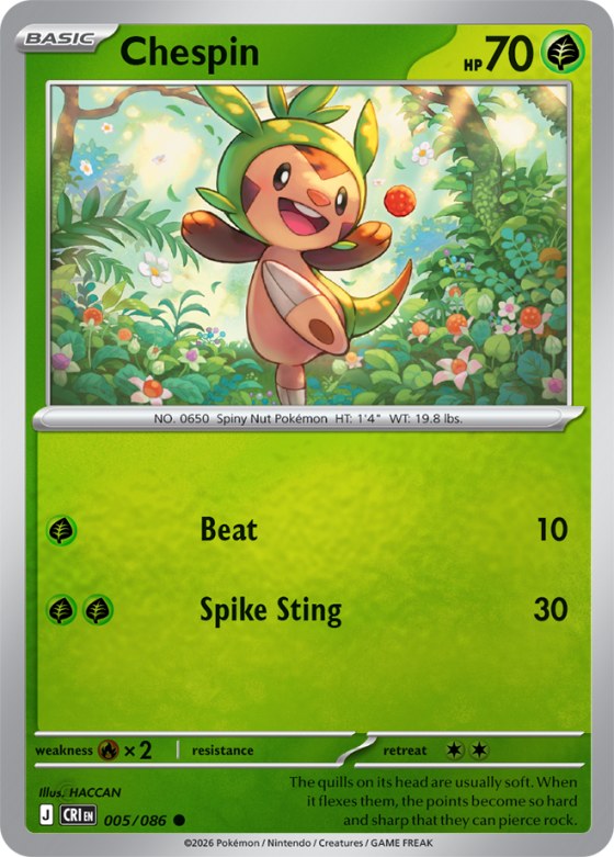 Chespin - Reverse Holo