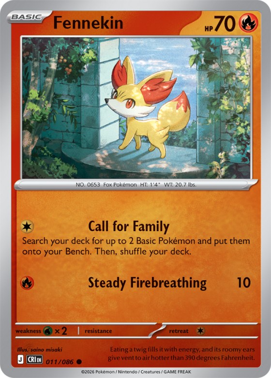 Fennekin - Reverse Holo