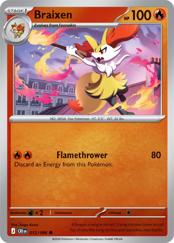 Braixen - Reverse Holo