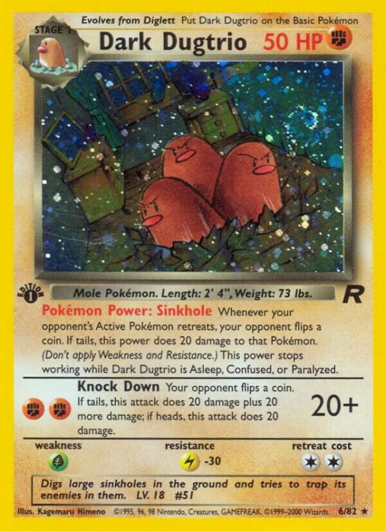 Dark Dugtrio (6) - Unlimited Holo
