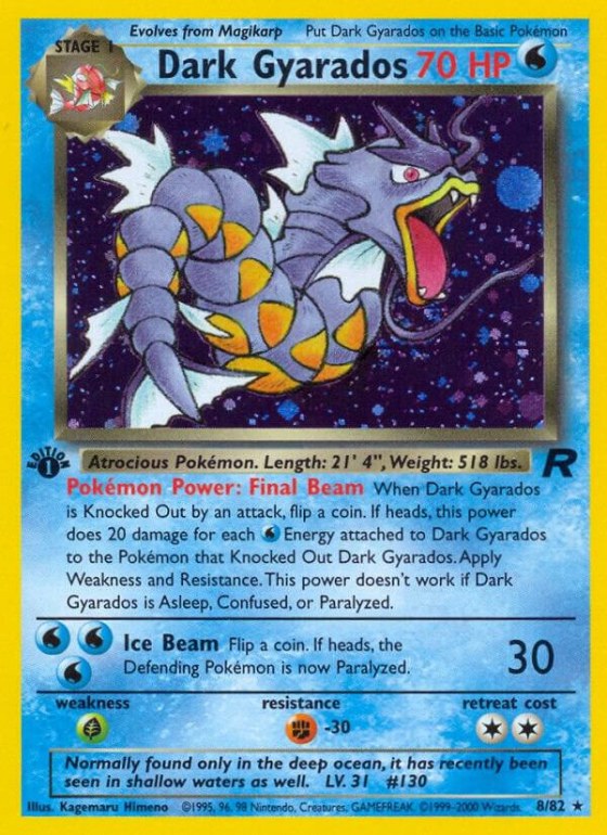 Dark Gyarados (8) - Unlimited Holo