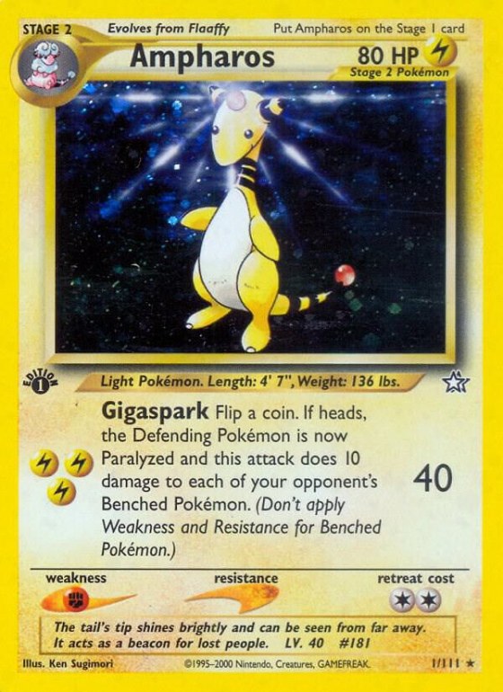 Ampharos - 1st Edition Holo