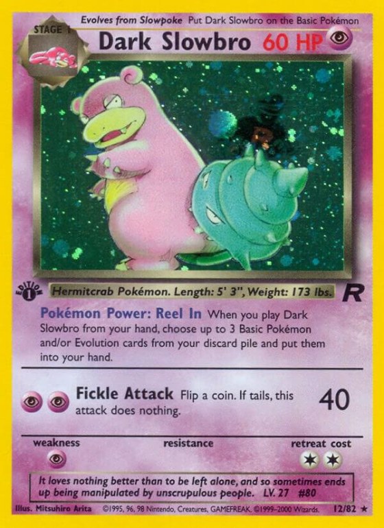 Dark Slowbro (12) - 1st Edition Holo