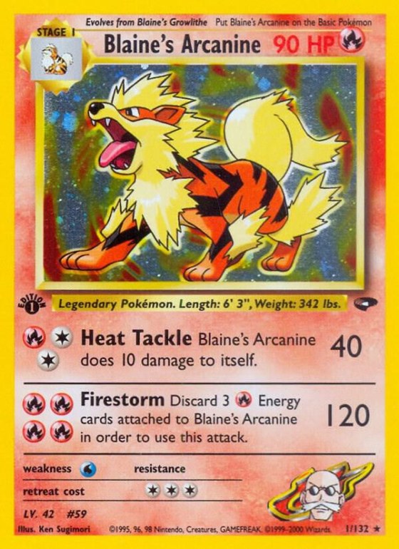 Blaine's Arcanine - 1st Edition Holo