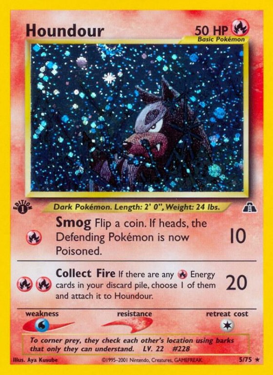 Houndour (5) - 1st Edition Holo