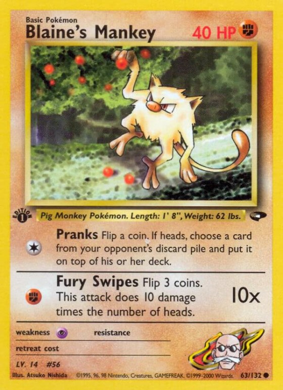 Blaine's Mankey - 1st Edition