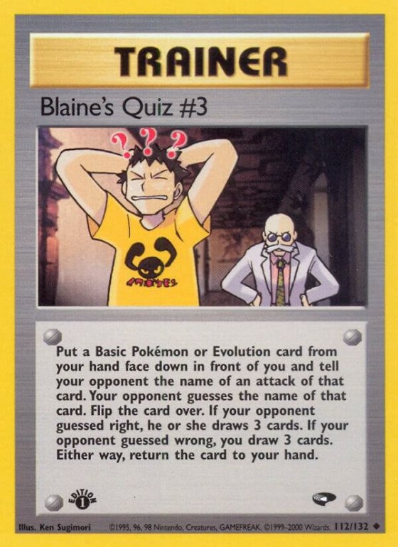 Blaine's Quiz #3 - 1st Edition