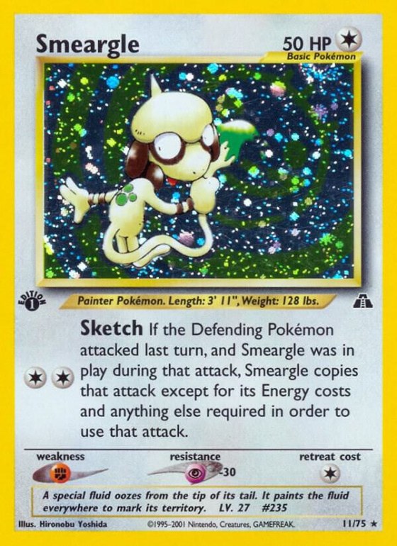 Smeargle (11) - 1st Edition Holo