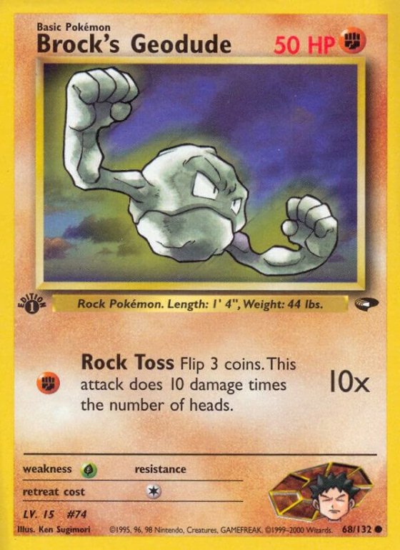 Brock's Geodude - 1st Edition