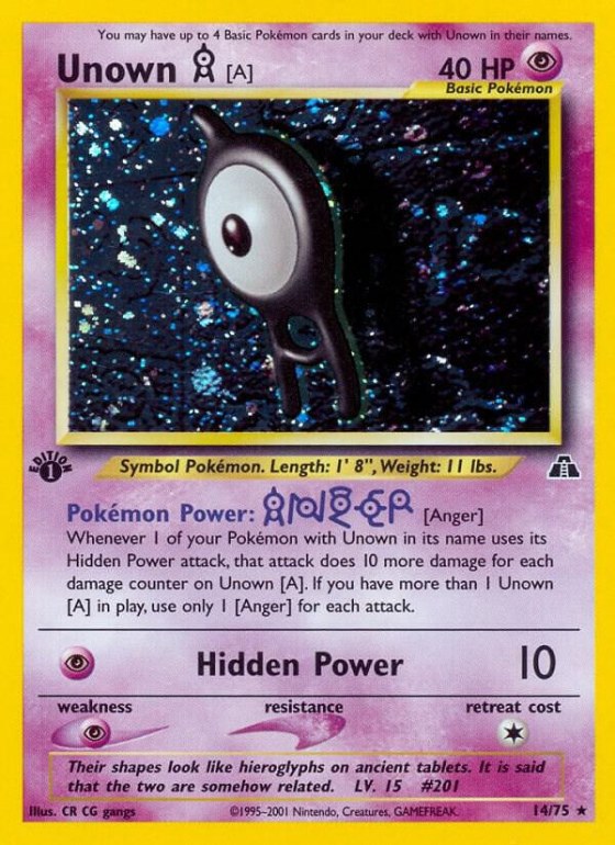Unown [A] (14) - 1st Edition Holo