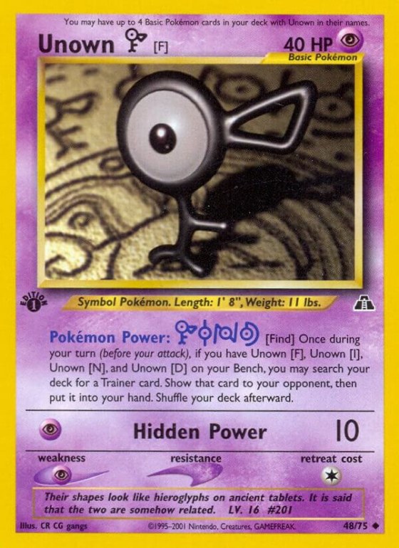 Unown [F] - 1st Edition