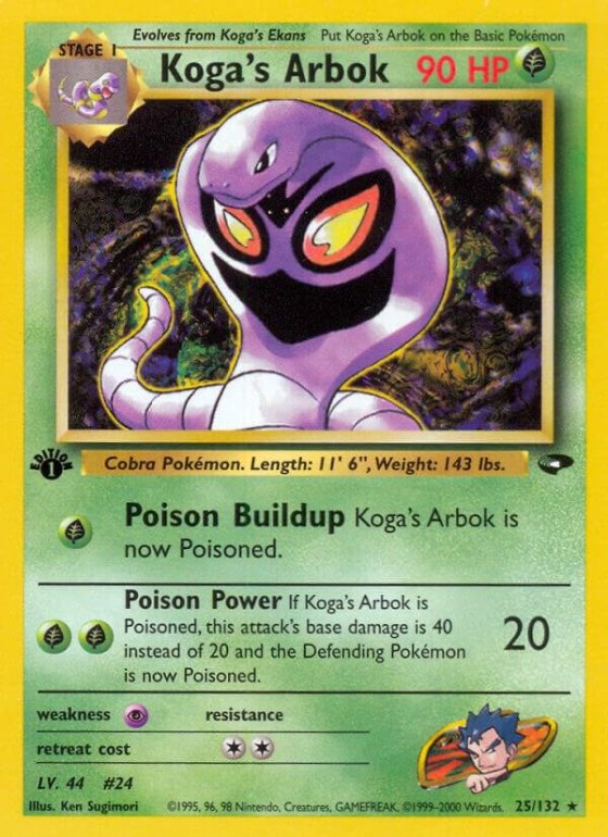 Koga's Arbok - 1st Edition