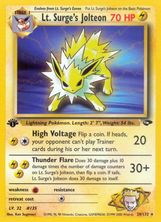 Lt. Surge's Jolteon - 1st Edition