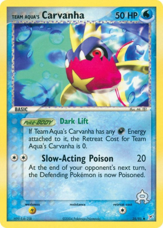 Team Aqua's Carvanha - Reverse Holo