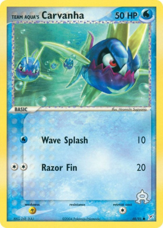 Team Aqua's Carvanha - Reverse Holo