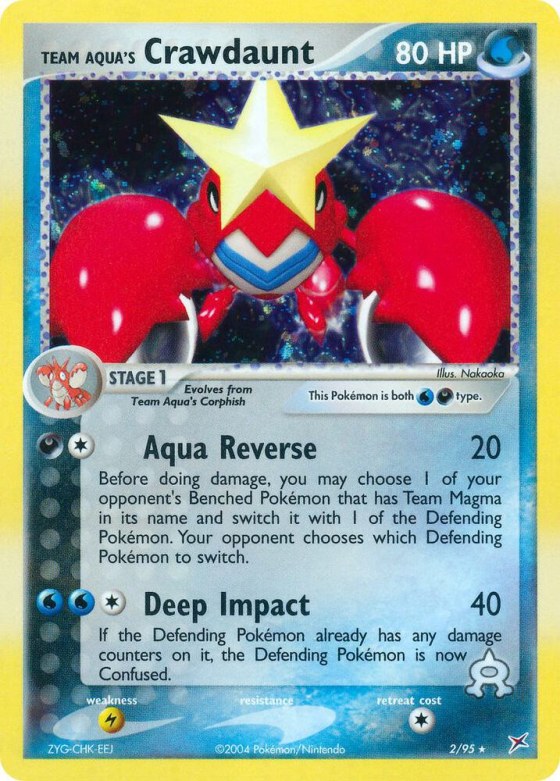 Team Aqua's Crawdaunt - Reverse Holo