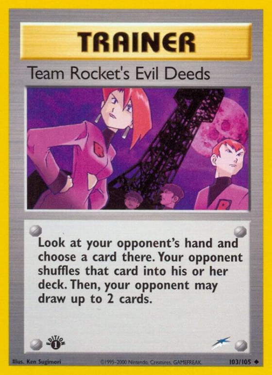 Team Rocket's Evil Deeds - 1st Edition